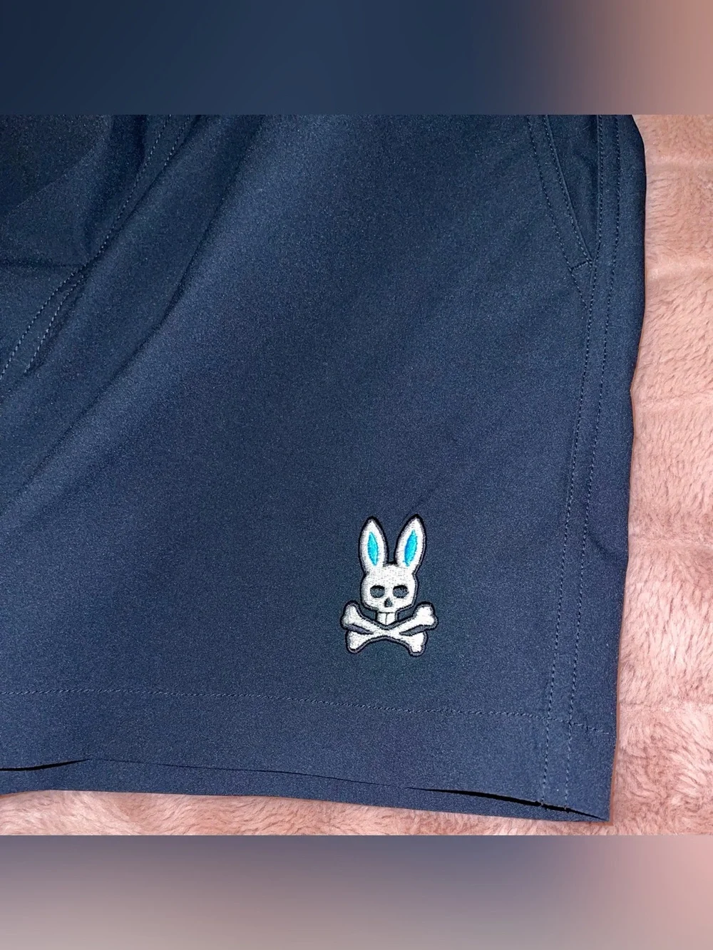 Psycho Bunny large boys  14-16 navy swim trunks